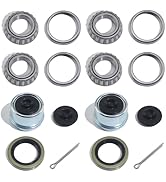 LUXTRKSTO 2Sets L44643 / L44610 Trailer Hub Bearings Kit for 1'' Straight Axle, Trailer Spindle B...