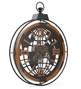Driini Rustic Gear Clock with Moving Gears – Oversized 30inch Wall Clock – Perfect Large Farmhous...