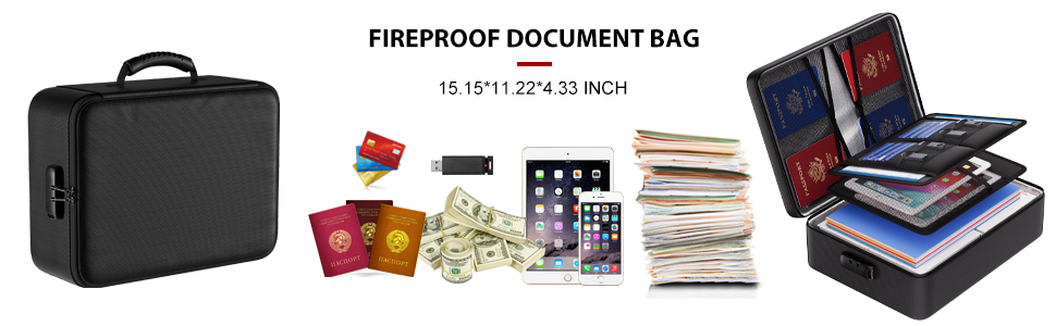 fireproof document bag