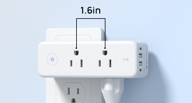 widely-spaced multi plug outlet