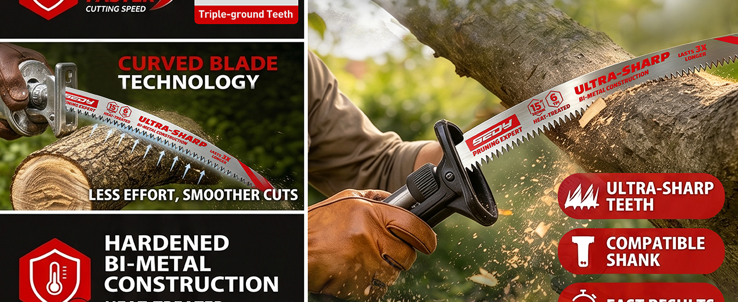 6-Piece Japanese Teeth Reciprocating Saw Blade Set