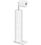 Toilet Paper Holder Free Standing, 6 Rolls Modern Stainless Steel Standing Bathroom Toilet Paper ...