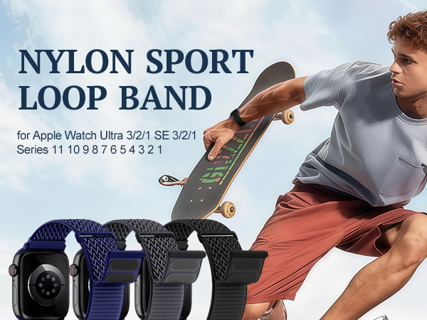 nylon sport loop band for apple watch band