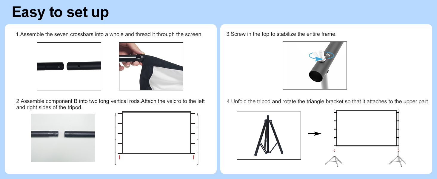 100 inch projector screen with stand