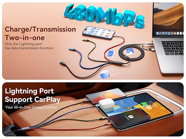 3 in 1 charging cables for all devices