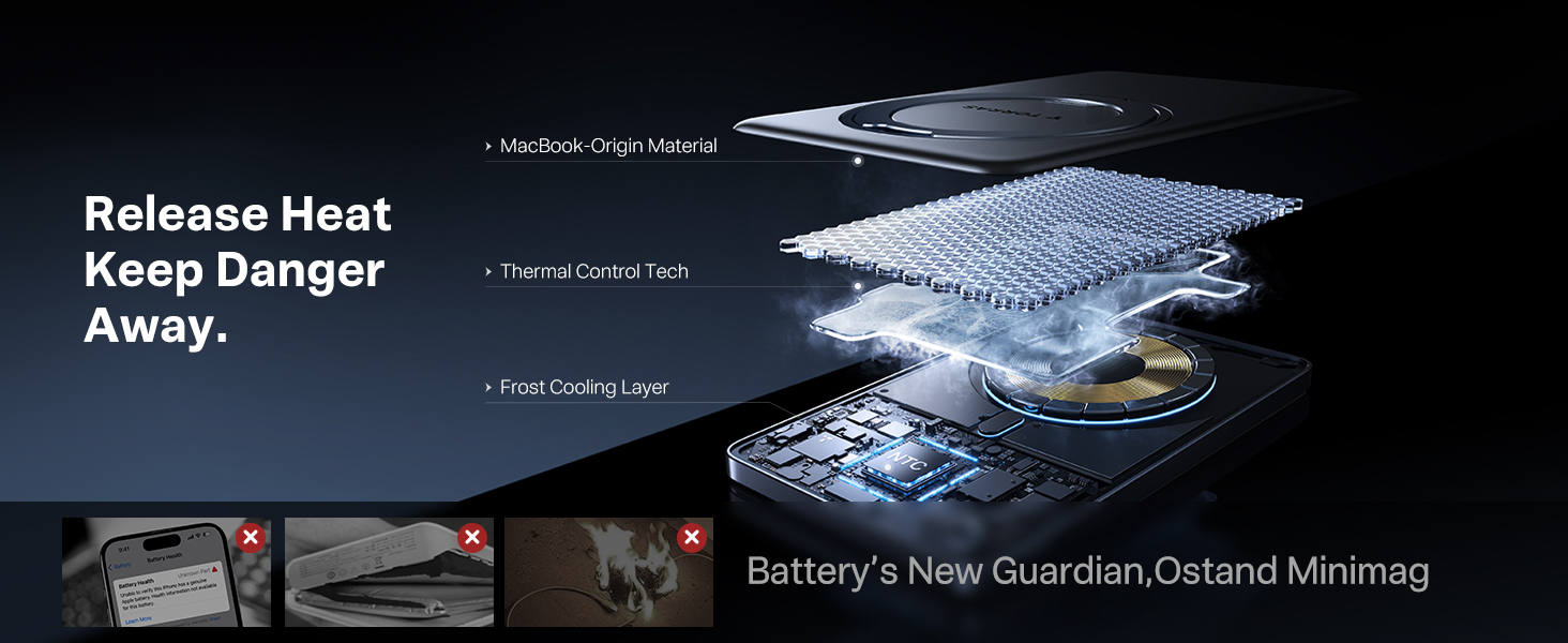 cargador magnético batería externa cargador inalámbrico iPhone Air Accesorios