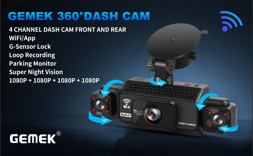 4 channel dash cam 360 -13