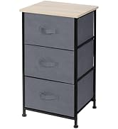 American Dream 3-Drawer Storage Tower, Slim Fabric Dresser with Steel Frame, Narrow Organizer Uni...