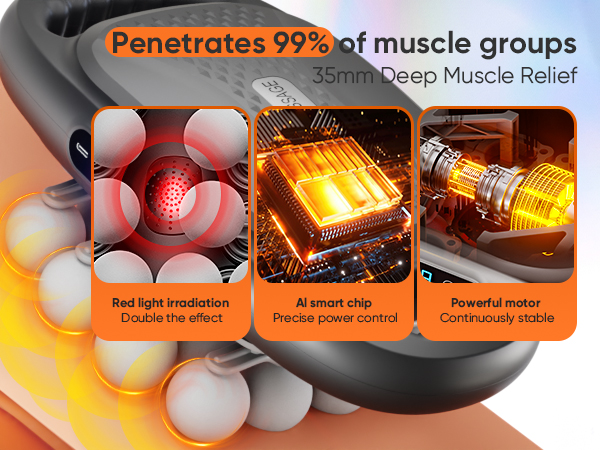 16 Head Massage Gun Deep Tissue Quiet Muscle Massage Gun for Back