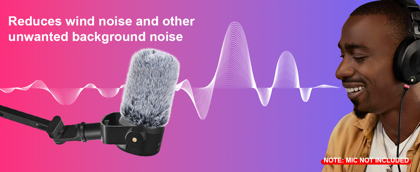 Foam Wind Screen Cover Color: Black pop filter on the Rode PodMic