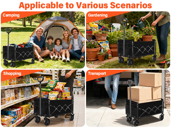 Utility Carts for Groceries, Shopping, Camping, Sports, Garden,Beach