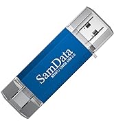 SamData 128GB 1 Pack 2 in 1 OTG USB C + USB Flash Drives USB2.0 Thumb Drives, USB A and USB C Dua...