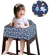 Dual-Belt High Chair Cover, Baby High Chair Cover, Upgrade Version, for Wooden or Restaurant High...