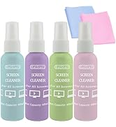 Hatstart 4-Pack Screen Cleaner Spray and 2 Pcs Microfiber Cloth Kit - for LCD, Laptop, PC, Macboo...