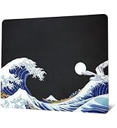 XVX Glass Mousepad for Gaming, Black Coral Sea Hard Gaming Glass Mouse pad, Professional Large Mo...