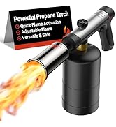 ThermoMaven Propane Torch with One-Touch Max Fire, Cooking Blow Torch Gun with a Safety Lock, Cha...