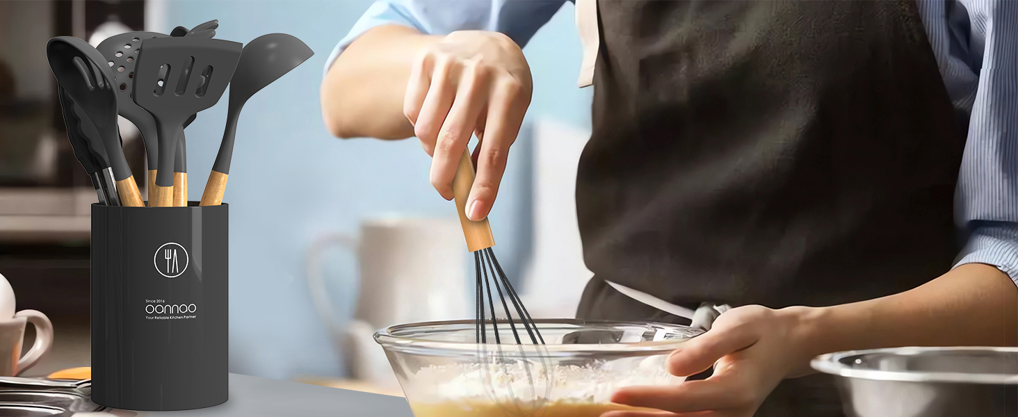 grey cooking utensils