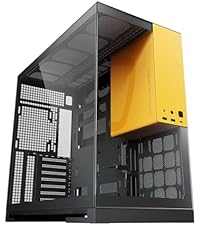 Geometric Future Model 3 Panoramic Tempered Glass Dual Chamber Micro-ATX Tower PC Case, 5 Pre-Instal...