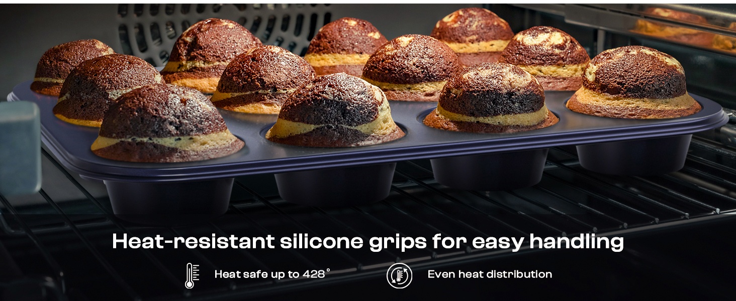 Nonstick Bakeware Set of 8 | Premium Baking Sheets, Loaf &amp; Bread Baking Pans, Pizza