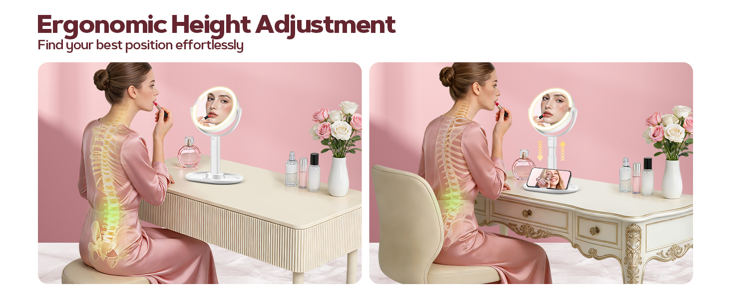 lighted makeup mirror with magnification magnifying mirror with light mirror with lights