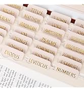 Laminated Bible Tabs (Gold Foil Embossed Lettering), Index Tabs for Women and Men, Reposition Lar...