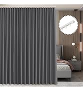 RYB HOME Room Divider Curtain Set with Ceiling Track, Privacy Blackout Thermal Insulated Curtains...