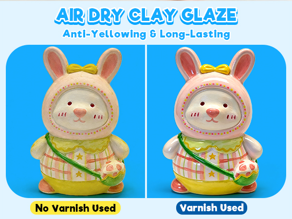 air dry clay glaze