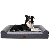 Eterish Large Orthopedic Dog Bed for Medium, Large Dogs up to 75 lbs, 3 inches Thick Egg-Crate Fo...