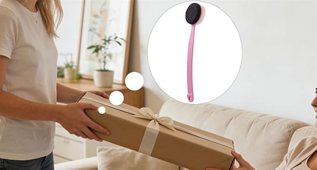 Long Handle Pumice Stone Brush for Shower Gift