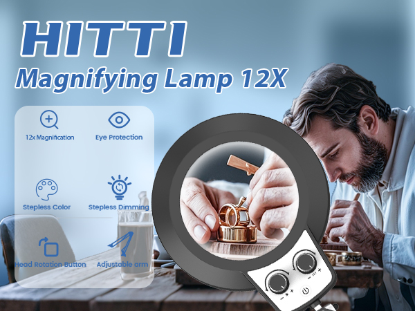 12x magnifying lamp miniature painting light magnifying light for crafts hands free