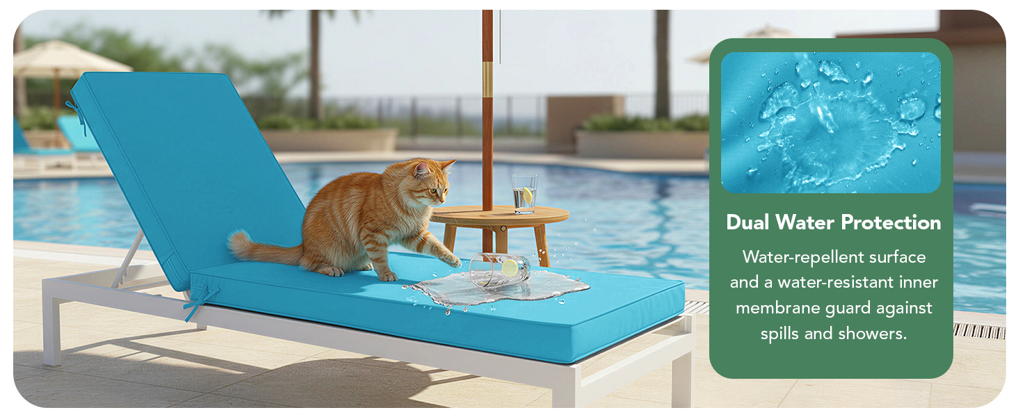 waterproof outdoor chaise lounge cushions