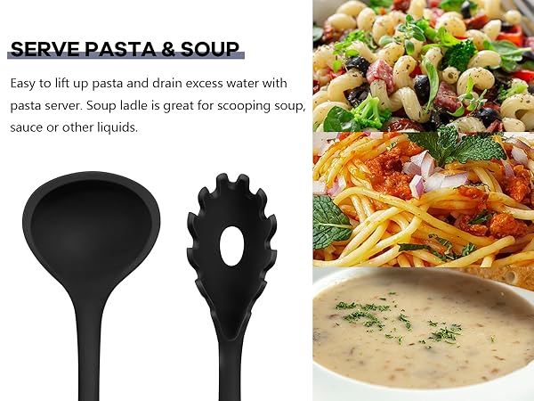 soup ladle &amp; pasta server