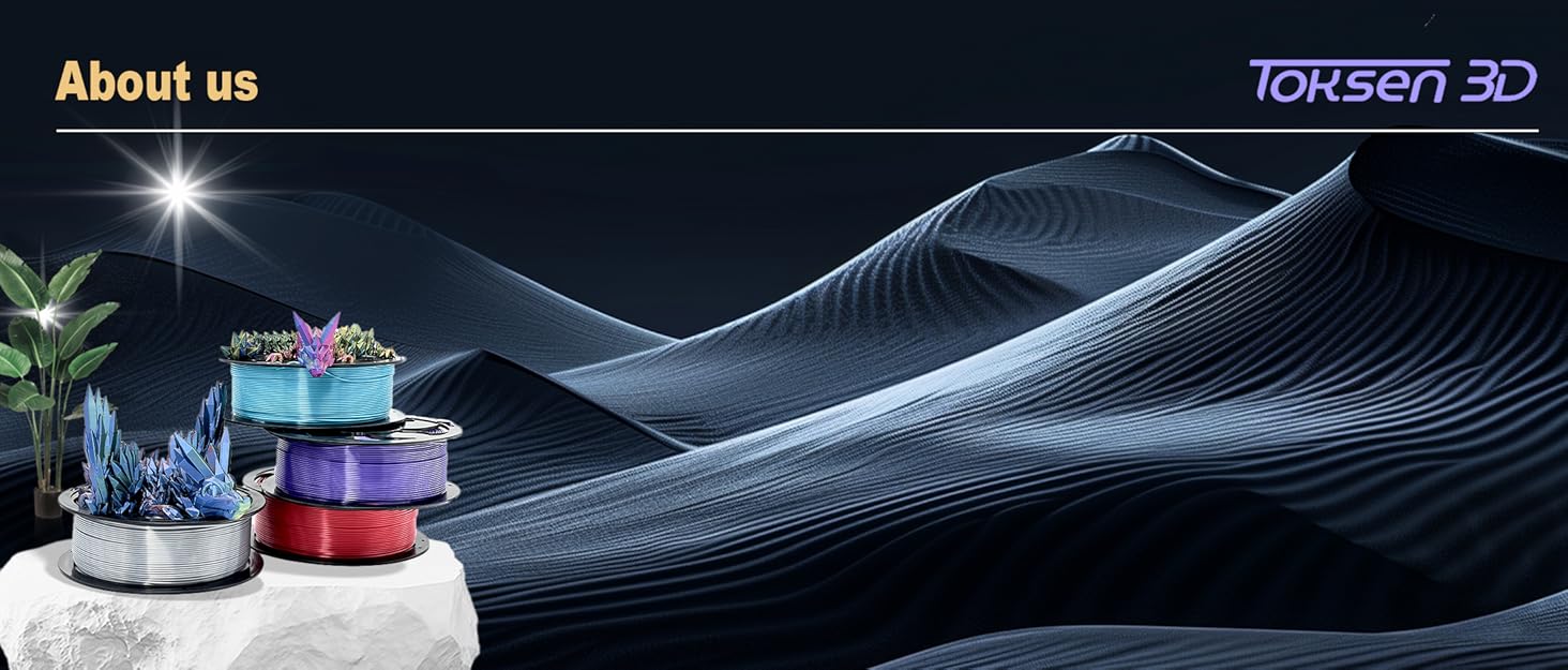 Toksen3D PLA PETG TPU 1.75mm Filament 1kg spool for 3D printer