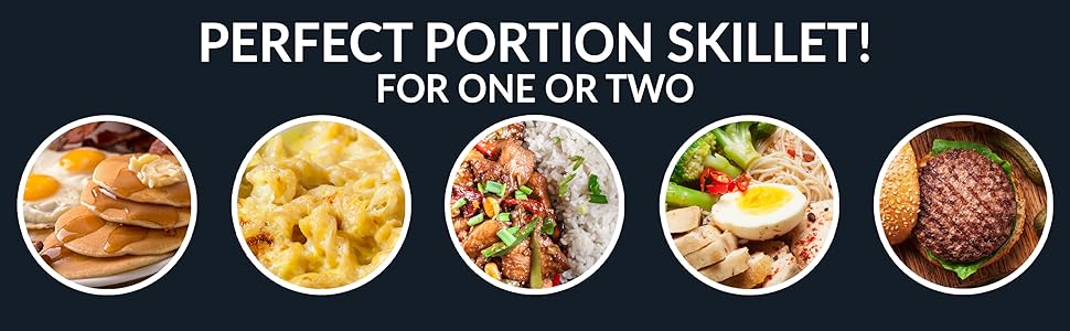 Perfect portion skillet for one or two