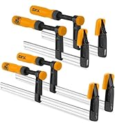 Steel Bar Clamp Set, 6" &amp; 12"Parallel Clamps for Woodworking, Bar Clamps for Woodworking,300-600l...