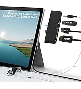 Surface Go 3 Docking Station, 4 in 1 Microsoft Surface Go 3 Accessories with 4K HDMI + USB 3.0 Po...