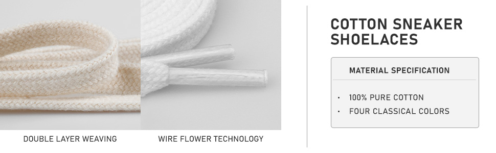 cotton sneaker shoe laces