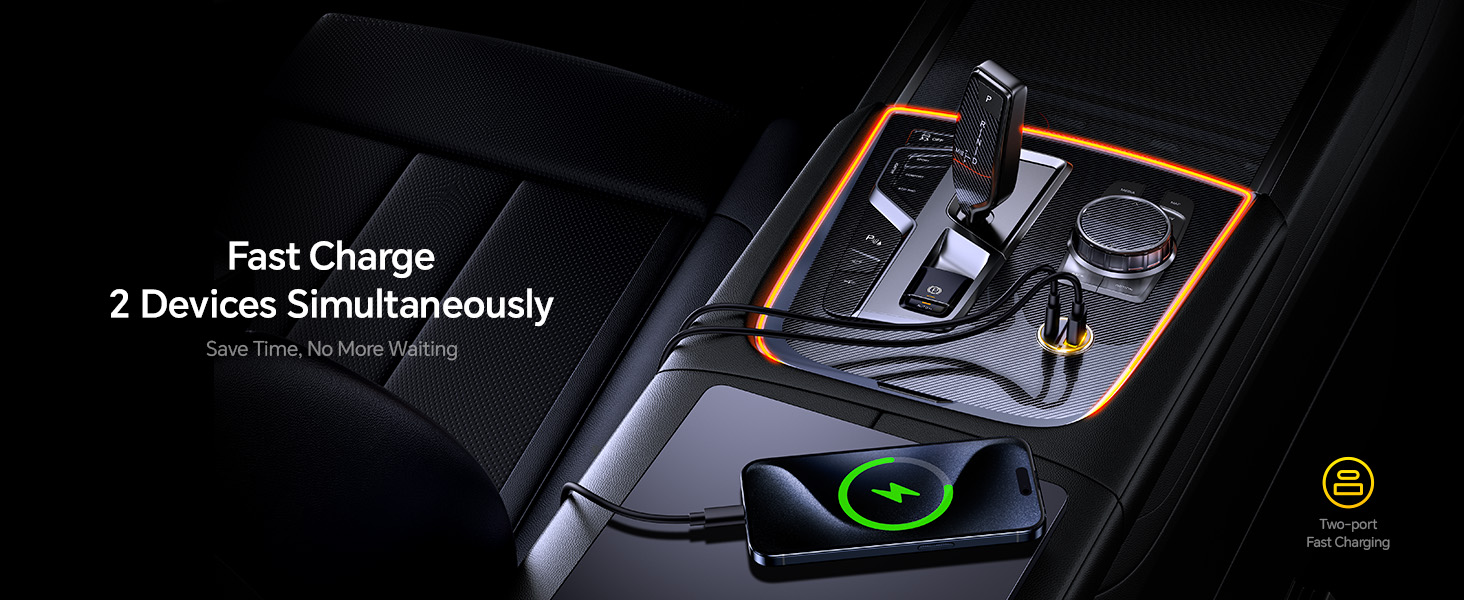 usb c car charger fast charging