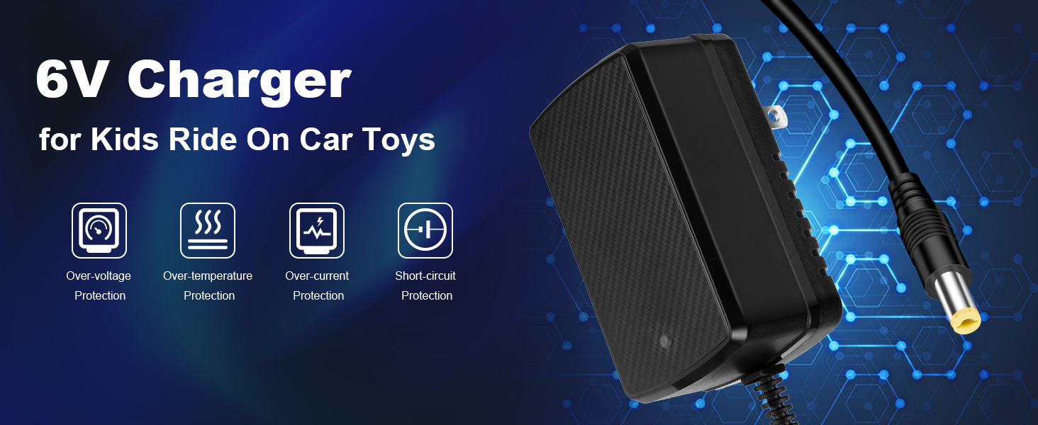 6V Charger for Kids Ride On Car Toys