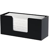 1Pack Paper Towel Dispenser Countertop, Acrylic Paper Towel Holder, Black Napkin Holder for Kitch...