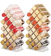 YCWF Lipstick Organizer,56 Lip Slots Acrylic Lipstick Holder,Stackable Lip Gloss Organizer,for Li...
