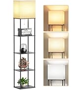 Large Floor Lamp with Shelves, 5-Tier Tall Floor lamp with for Living Room, Shelf Floor Lamp with...