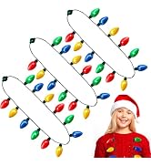 JOYIN 3 PCS Christmas LED Light Up Bulb Necklace Christmas Holiday Accessories Party Favors 12 LE...