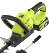 20-Inch Hedge Trimmer Cordless with Rotatable Handle, Electric Grass Trimmer with 2x5.0Ah Battery...