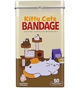 BioSwiss Bandages, Kitty Cats Shaped Self Adhesive Bandage, Latex Free Sterile Wound Care, Fun Fi...