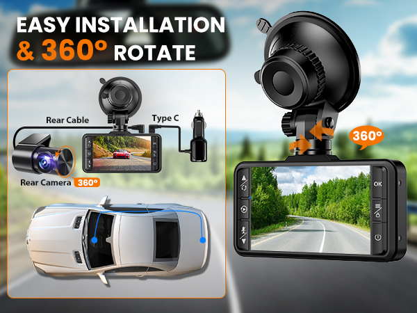 dash cam 360°