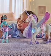 Unicorn Academy Gemstone Magic Layla &amp; Glacier, Dolls &amp; Toys, Ages 4+ | Unicorn with Lights &amp; Sou...