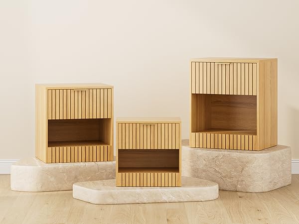 wooden nightstand