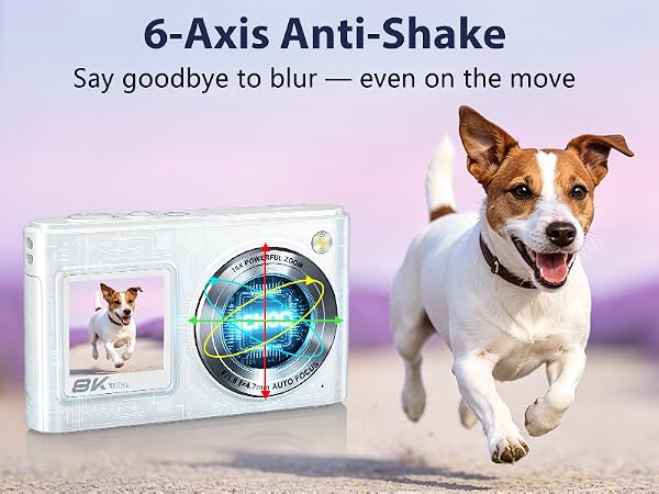 digital camera with anti-shake support for beginners and travel shooting.