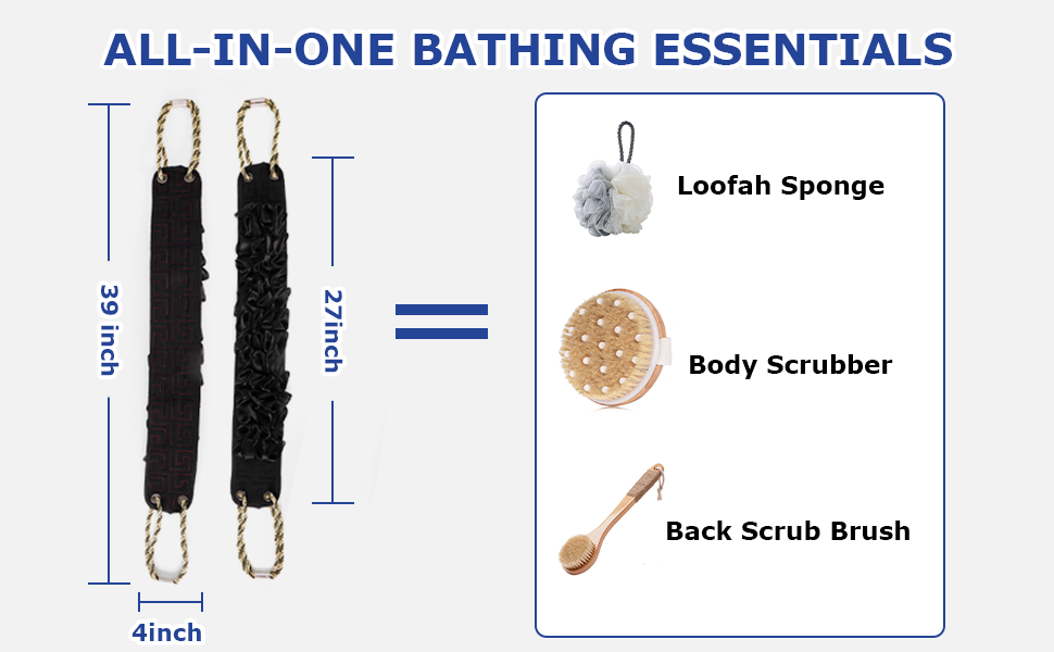 luffa back scrubber for shower